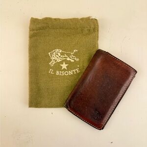 Il Bisonte Naturally Distressed Brown Leather wallet/cardholder
